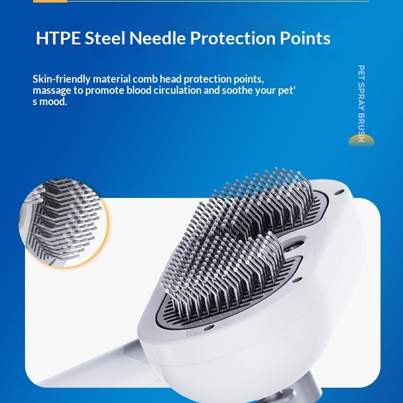 Pet Spray Comb - One-Click Hair Removal Grooming Brush for Cats & Dogs